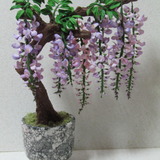 粘土のお花「盆栽」